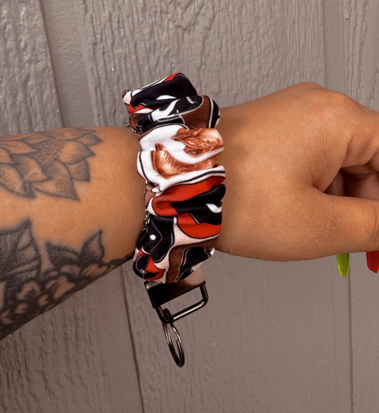 Dive Bar Cowboy Scrunchie Keychain