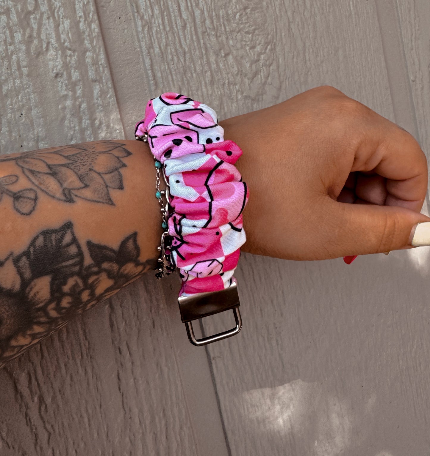 Pink Panther Scrunchie Keychain