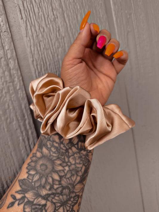 Champagne Taste Satin Scrunchie