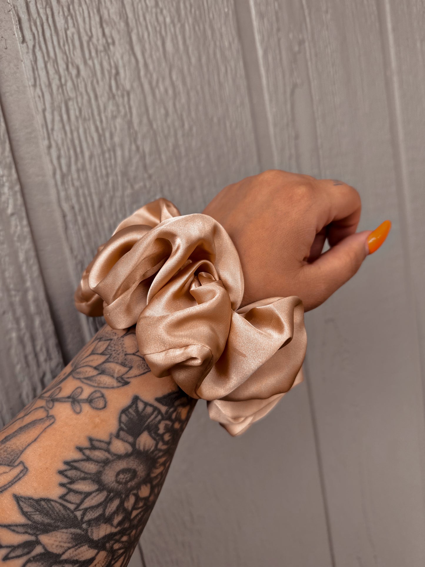 Champagne Taste Satin Scrunchie