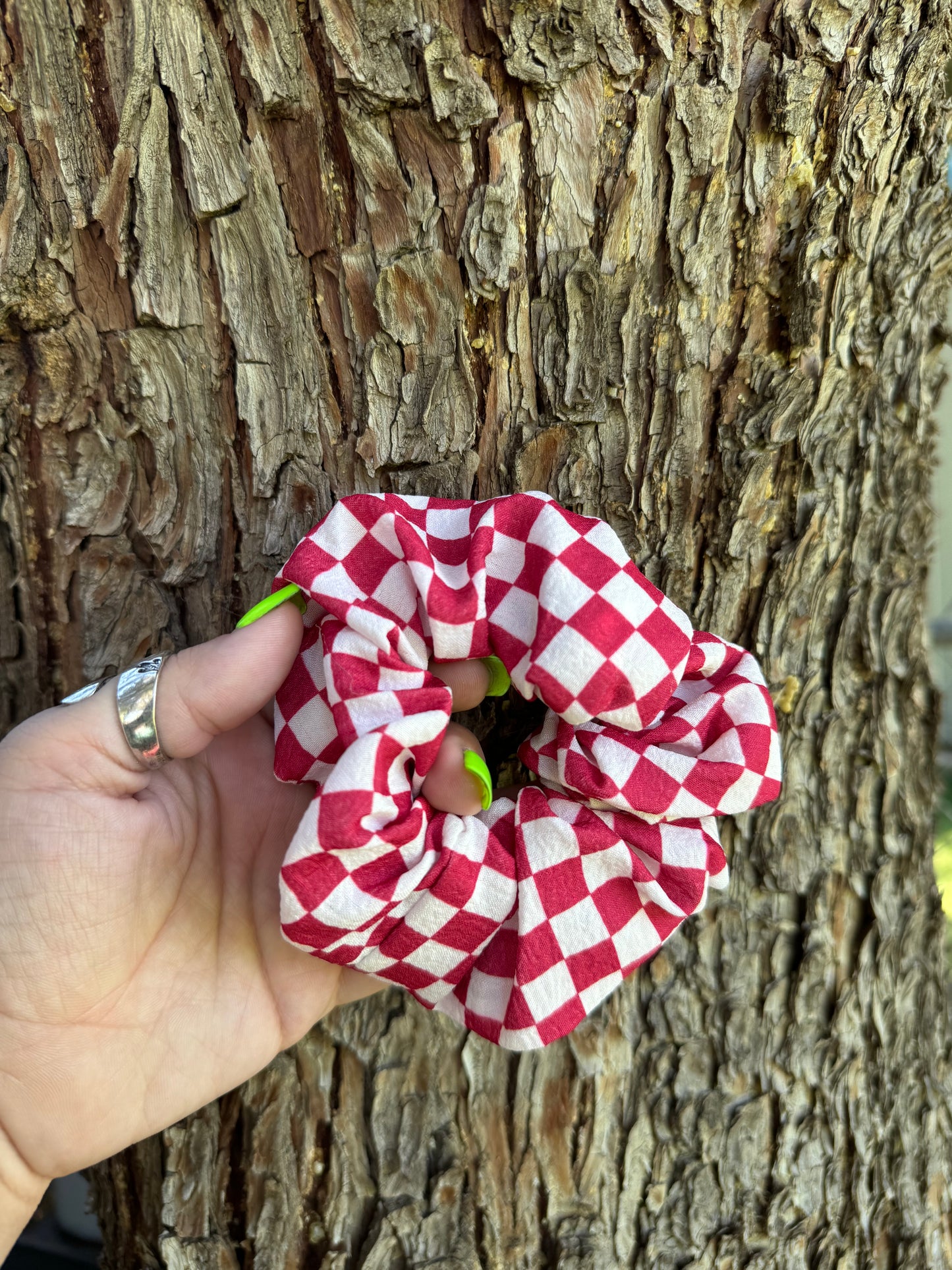 Checkered Scrunchie