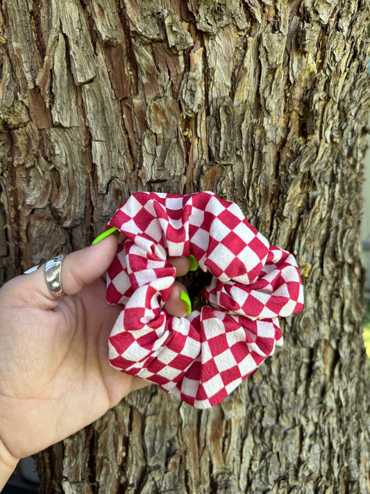 Checkered Scrunchie