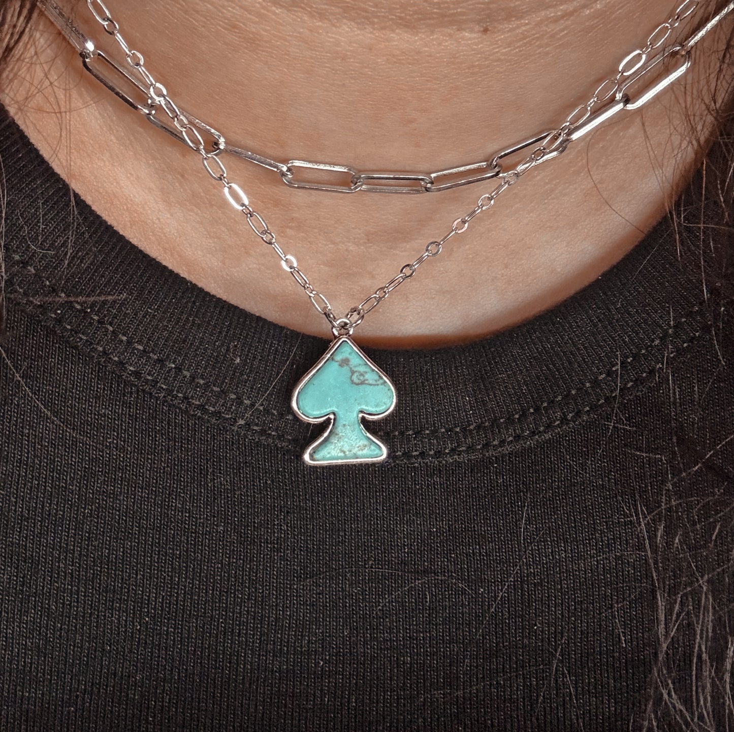 Turquoise Spade necklace