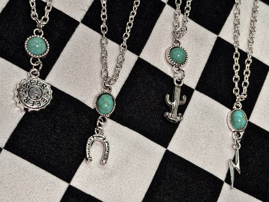 Dainty Turquoise charm necklace